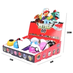 Caja con pokeballs de Pokemon